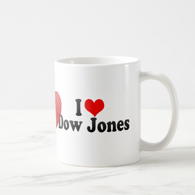 Caneca De Café Eu amo Dow Jones (Direita)