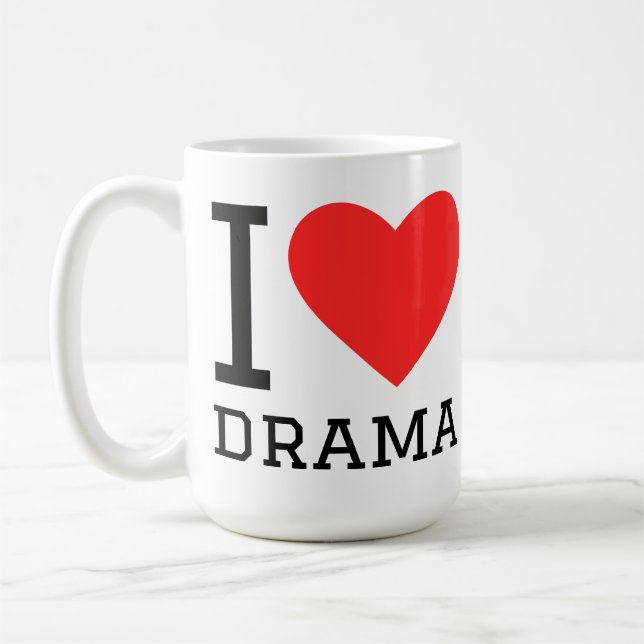 Caneca De Café Eu amo drama (Esquerda)