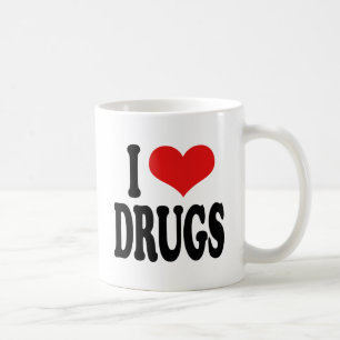 Caneca De Café Eu amo drogas