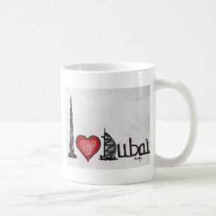 Caneca De Café Eu amo Dubai