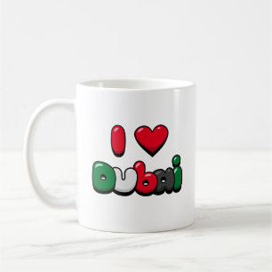 Caneca De Café Eu Amo Dubai