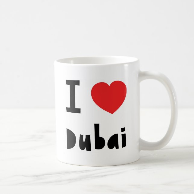 Caneca De Café Eu amo Dubai (Direita)