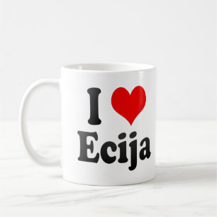 Caneca De Café Eu amo Ecija, espanha. Mim Encanta Ecija, espanha
