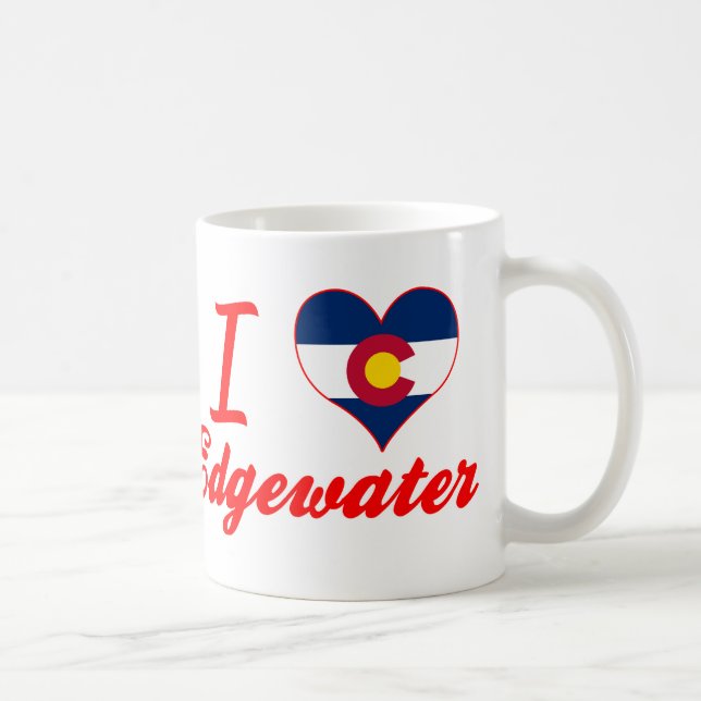 Caneca De Café Eu amo Edgewater, Colorado (Direita)