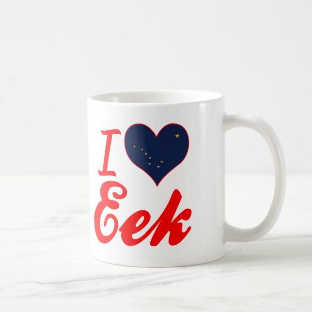 Caneca De Café Eu amo EEK, Alaska (Direita)