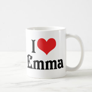 Caneca De Café Eu Amo Emma