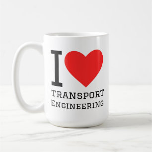 Caneca De Café Eu amo engenharia de transporte