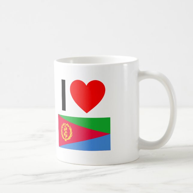 Caneca De Café eu amo eritrea (Direita)