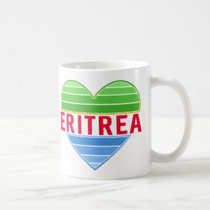 Caneca De Café Eu Amo Eritreia, Coração Eritreia