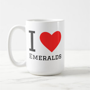 Caneca De Café Eu amo esmeraldas