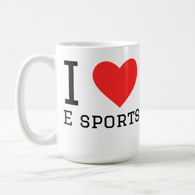Caneca De Café Eu amo esportes eletrônicos (Esquerda)