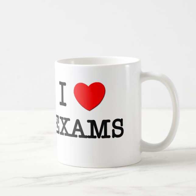 Caneca De Café Eu amo exames (Direita)
