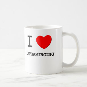 Caneca De Café Eu amo externalizar