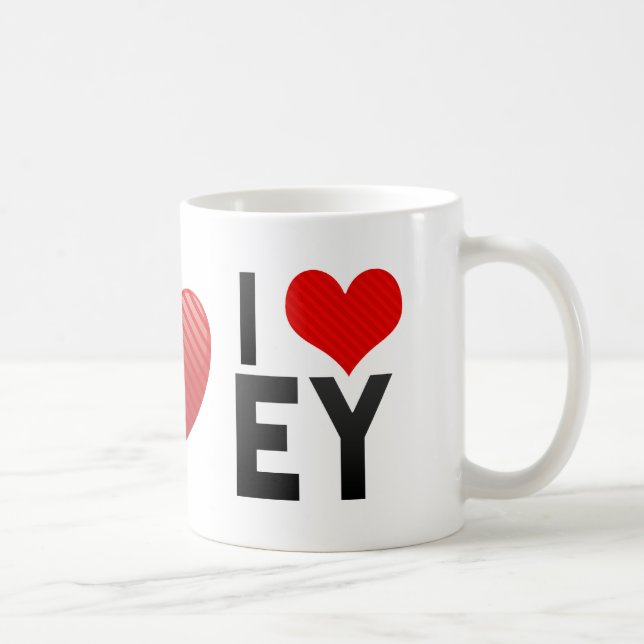 Caneca De Café Eu amo EY (Direita)