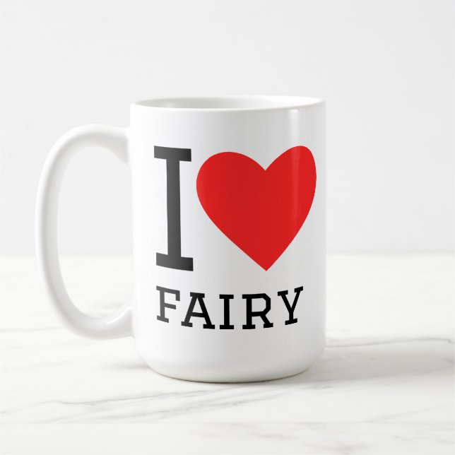 Caneca De Café Eu amo fada  (Esquerda)