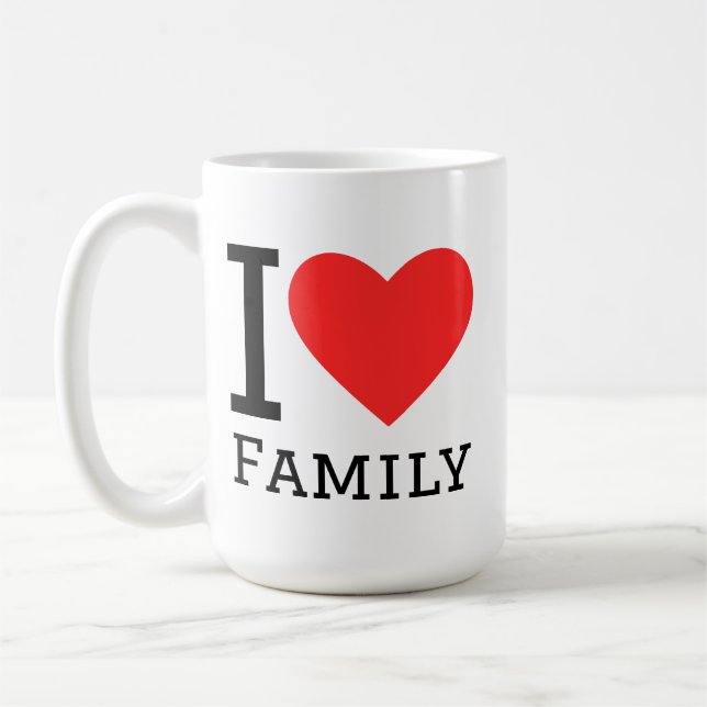 Caneca De Café Eu amo família (Esquerda)