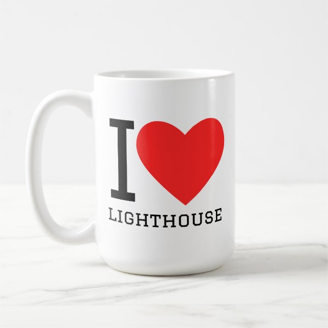 Caneca De Café Eu amo farol (Esquerda)