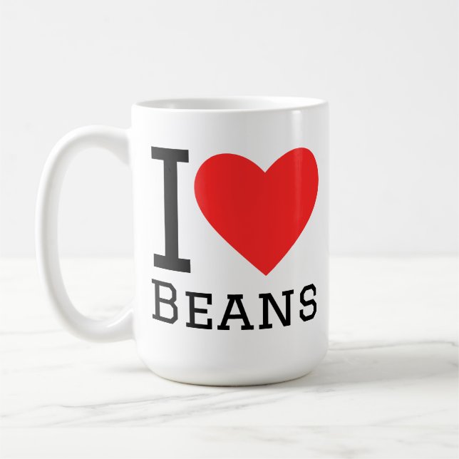 Caneca De Café Eu amo feijão (Esquerda)