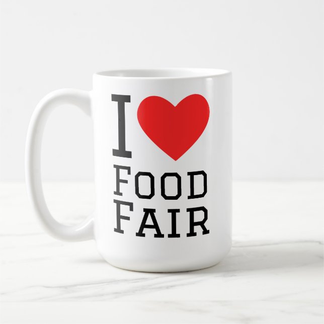 Caneca De Café Eu amo feira de comida (Esquerda)