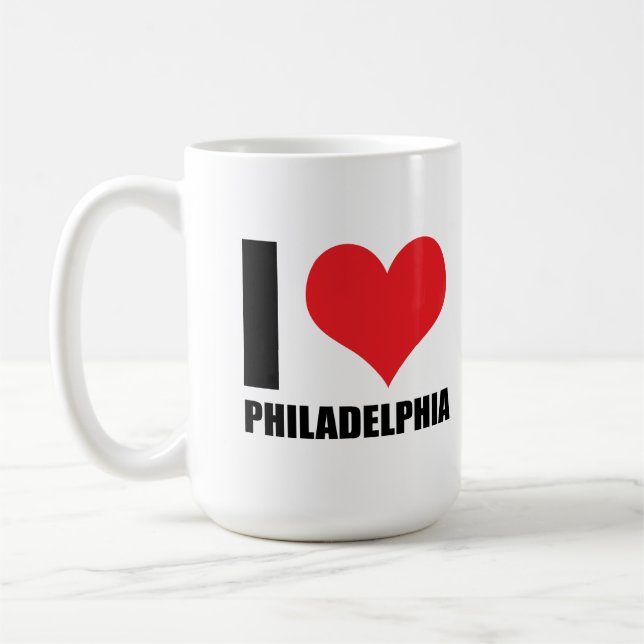 Caneca De Café Eu amo Filadélfia (Esquerda)
