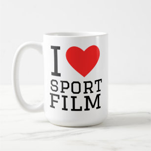 Caneca De Café Eu amo filme esportivo