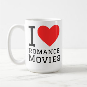 Caneca De Café Eu amo filmes de romance