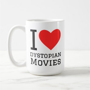 Caneca De Café Eu amo filmes distópicos