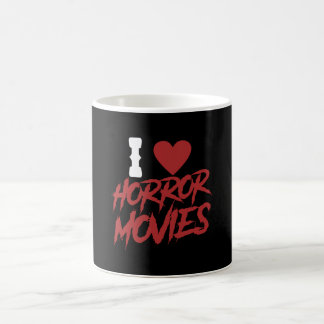 Caneca De Café Eu Amo Filmes Horrores