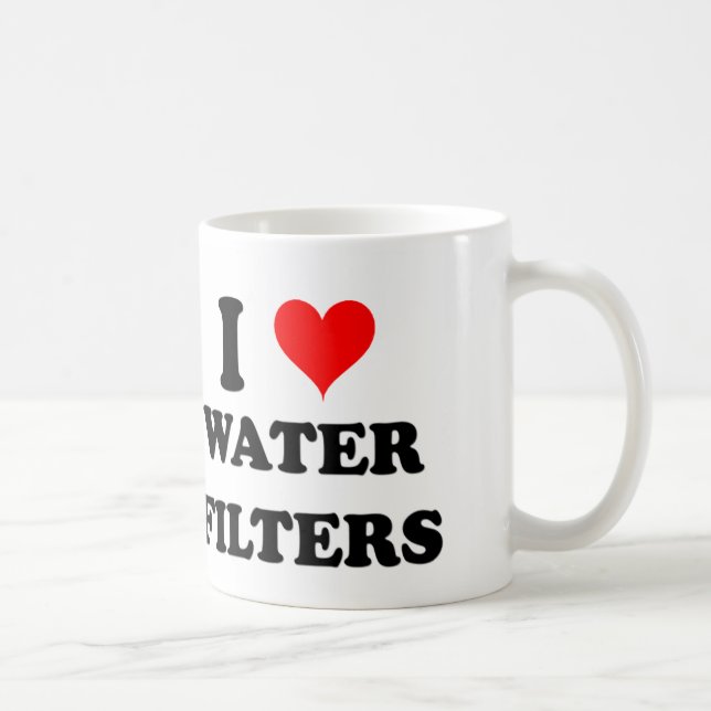 Caneca De Café Eu amo filtros de água (Direita)