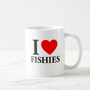 Caneca De Café Eu Amo Fishies
