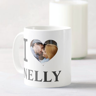 Caneca De Café Eu Amo Foto Personalizada de Casais Amor