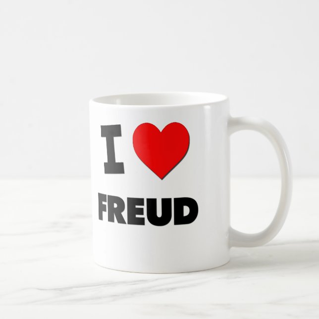 Caneca De Café Eu amo Freud (Direita)