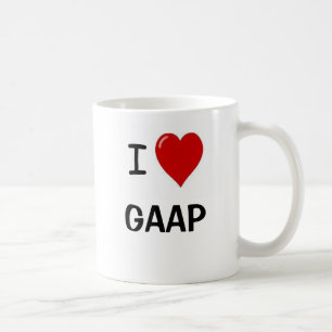 Caneca De Café Eu amo GAAP - coração GAAP de I - GAAP engraçad