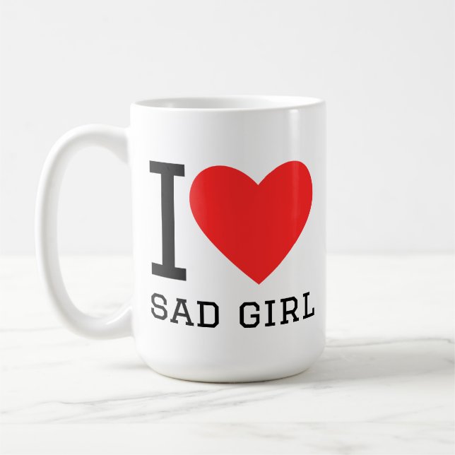 Caneca De Café Eu amo garota triste (Esquerda)