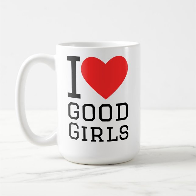 Caneca De Café Eu amo garotas boas (Esquerda)
