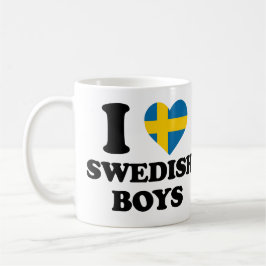 Caneca De Café Eu amo garotos suecos