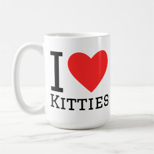Caneca De Café Eu amo gatinhos