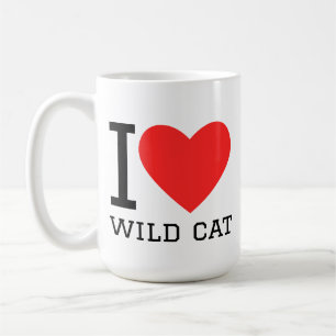 Caneca De Café Eu amo gato selvagem