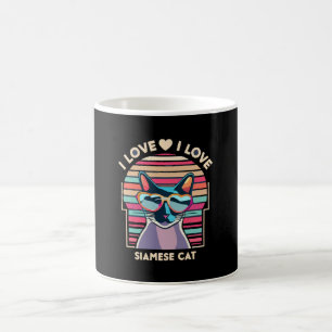 Caneca De Café Eu amo gato siamês