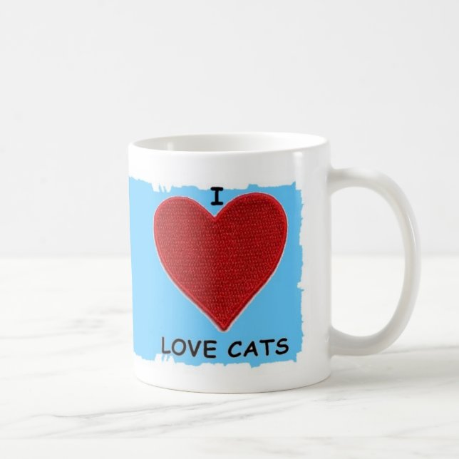 CANECA DE CAFÉ EU AMO GATOS (Direita)