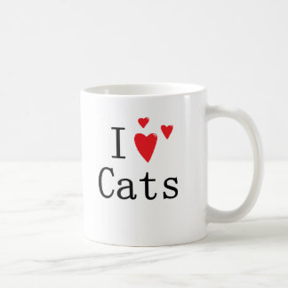 Caneca De Café Eu amo gatos