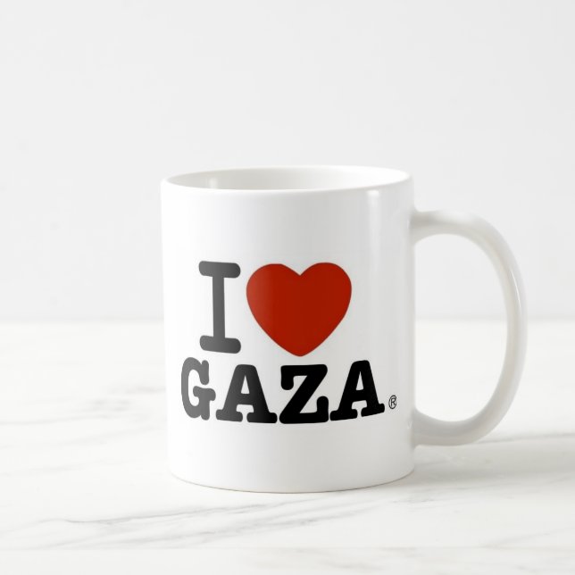 Caneca De Café Eu amo Gaza (Direita)