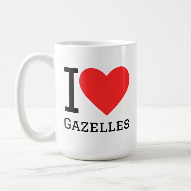 Caneca De Café Eu amo gazelas (Esquerda)