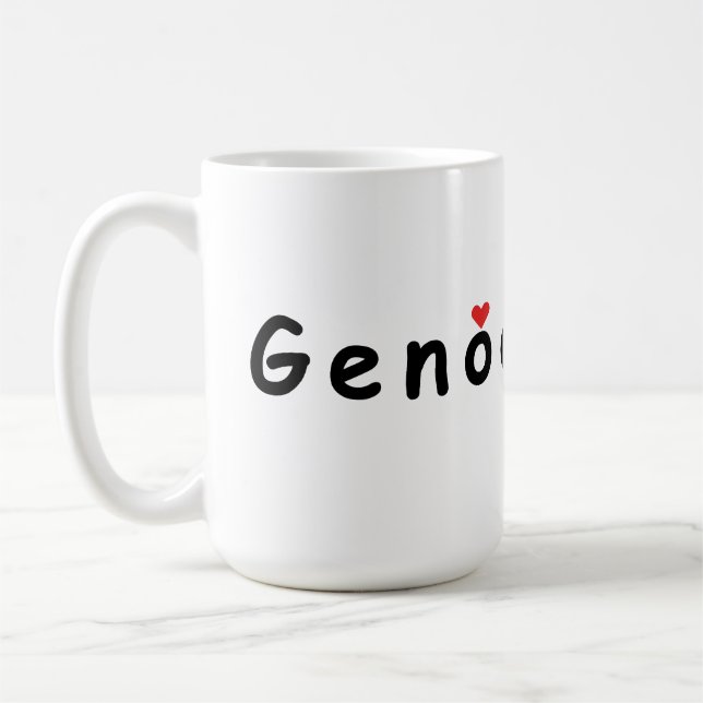 Caneca De Café Eu amo Génova (Esquerda)