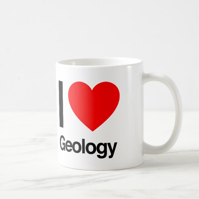 Caneca De Café eu amo geologia (Direita)