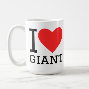 Caneca De Café Eu amo gigante