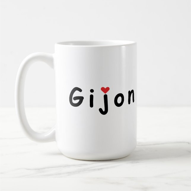 Caneca De Café Eu amo Gijon (Esquerda)
