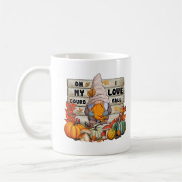 Caneca De Café Eu Amo Gnome de Outono Personalizado
