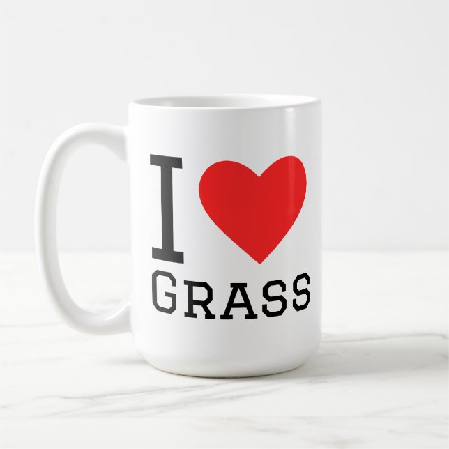 Caneca De Café Eu amo grama (Esquerda)