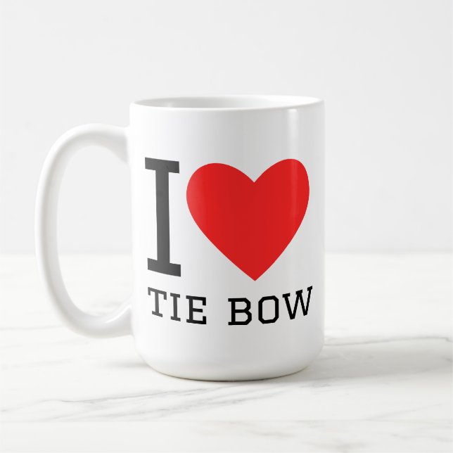 Caneca De Café Eu amo gravata borboleta (Esquerda)